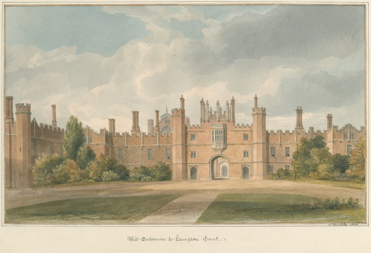Middlesex - Hampton Court, 1826 od John Buckler