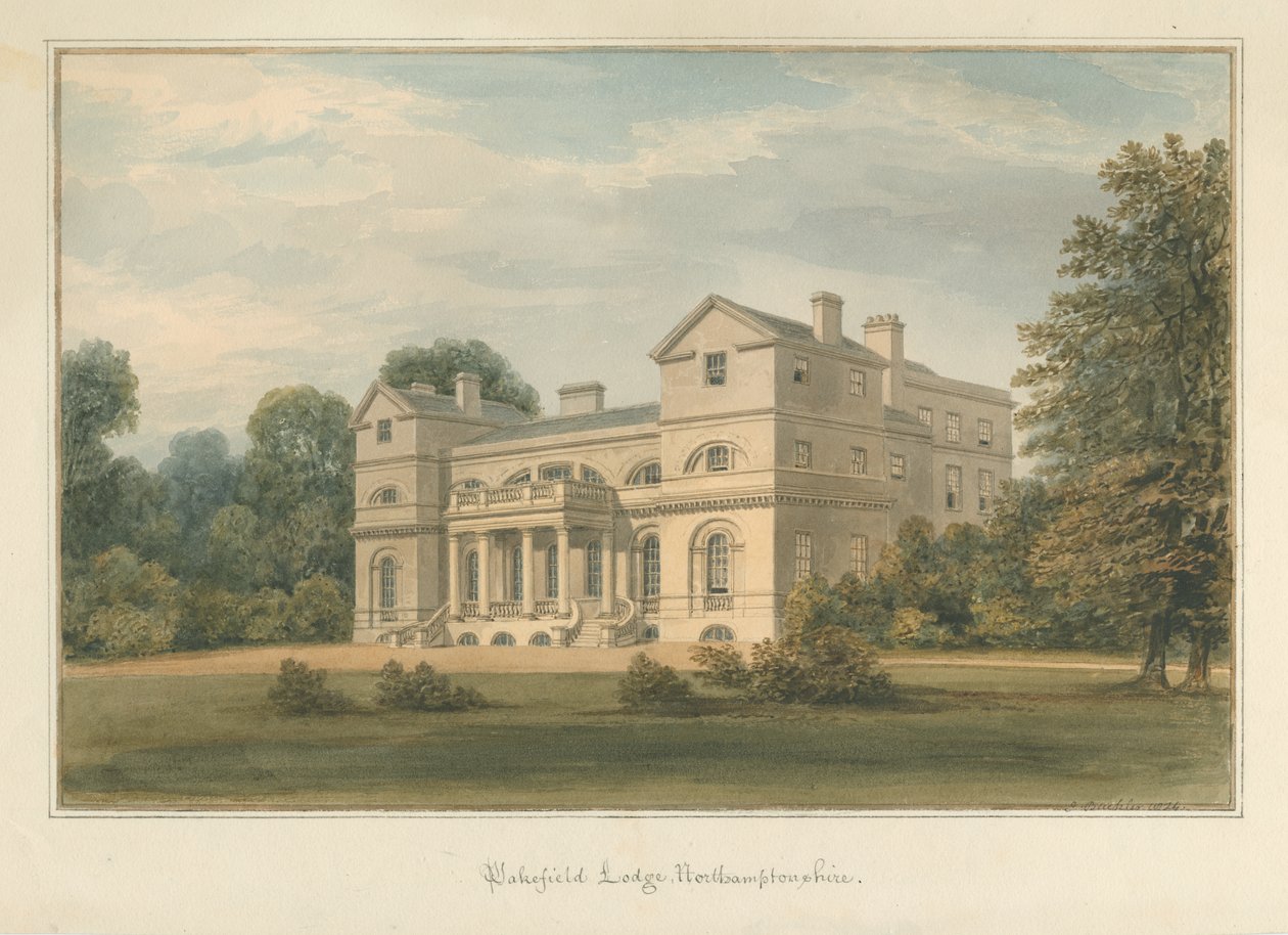 Northamptonshire - Wakefield Lodge, 1824 od John Buckler