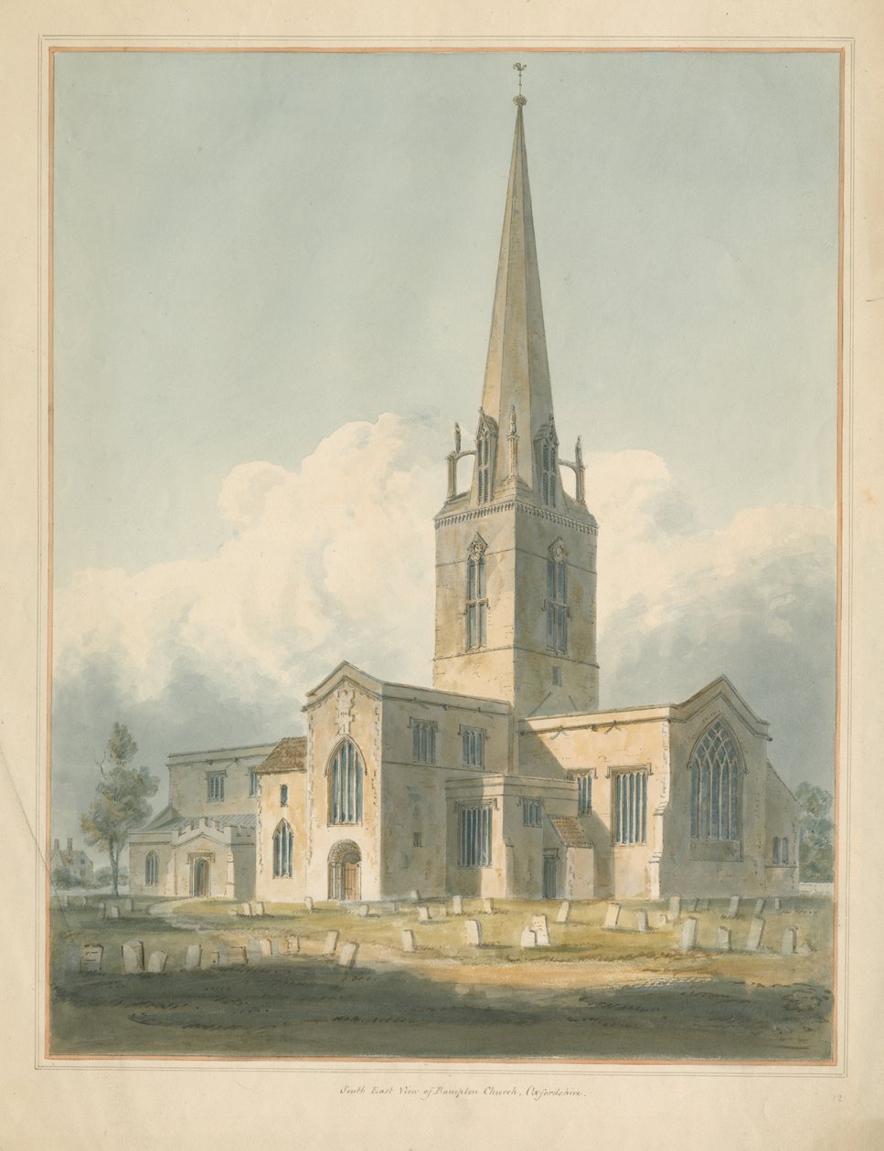 Oxfordshire - Bampton Church, 1802 od John Buckler