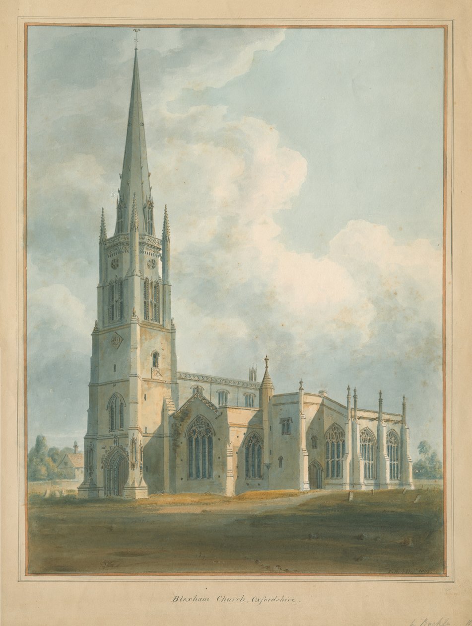 Oxfordshire - Bloxham Church, 1802 od John Buckler