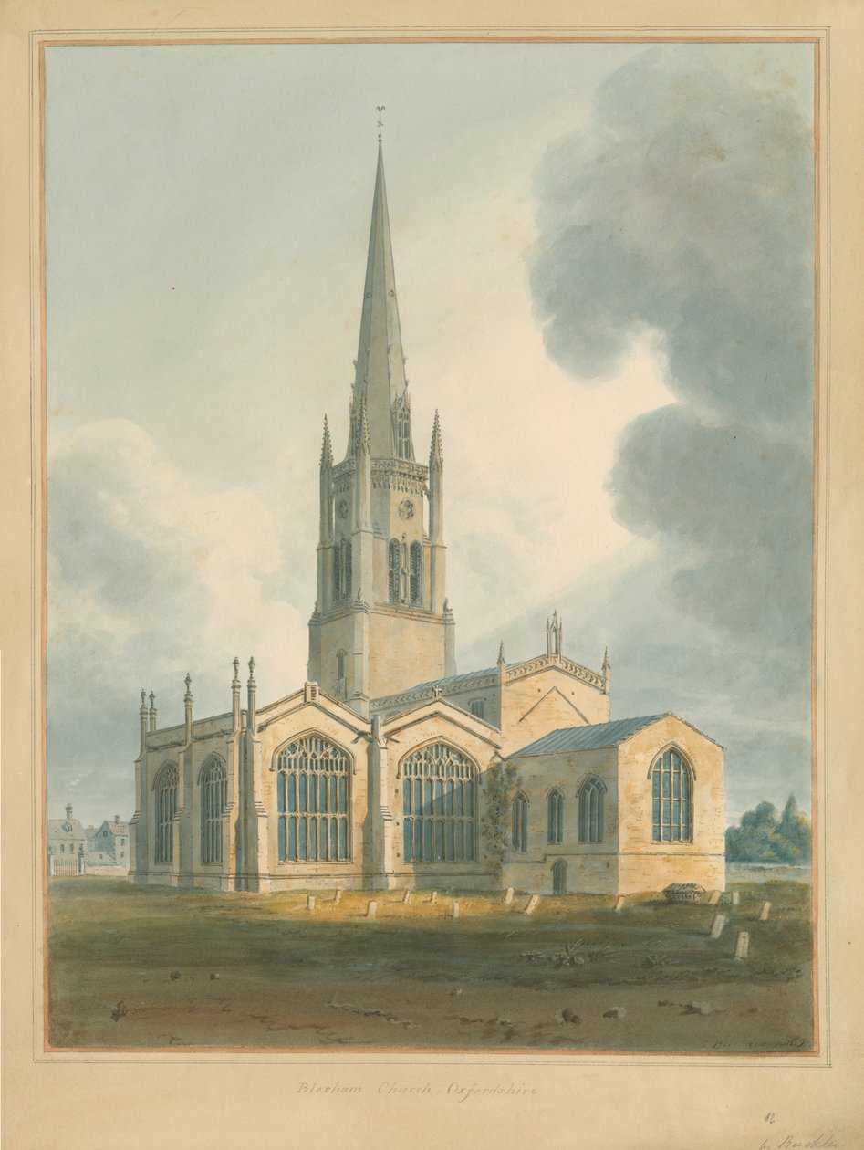 Oxfordshire - Bloxham Church, 1802 od John Buckler