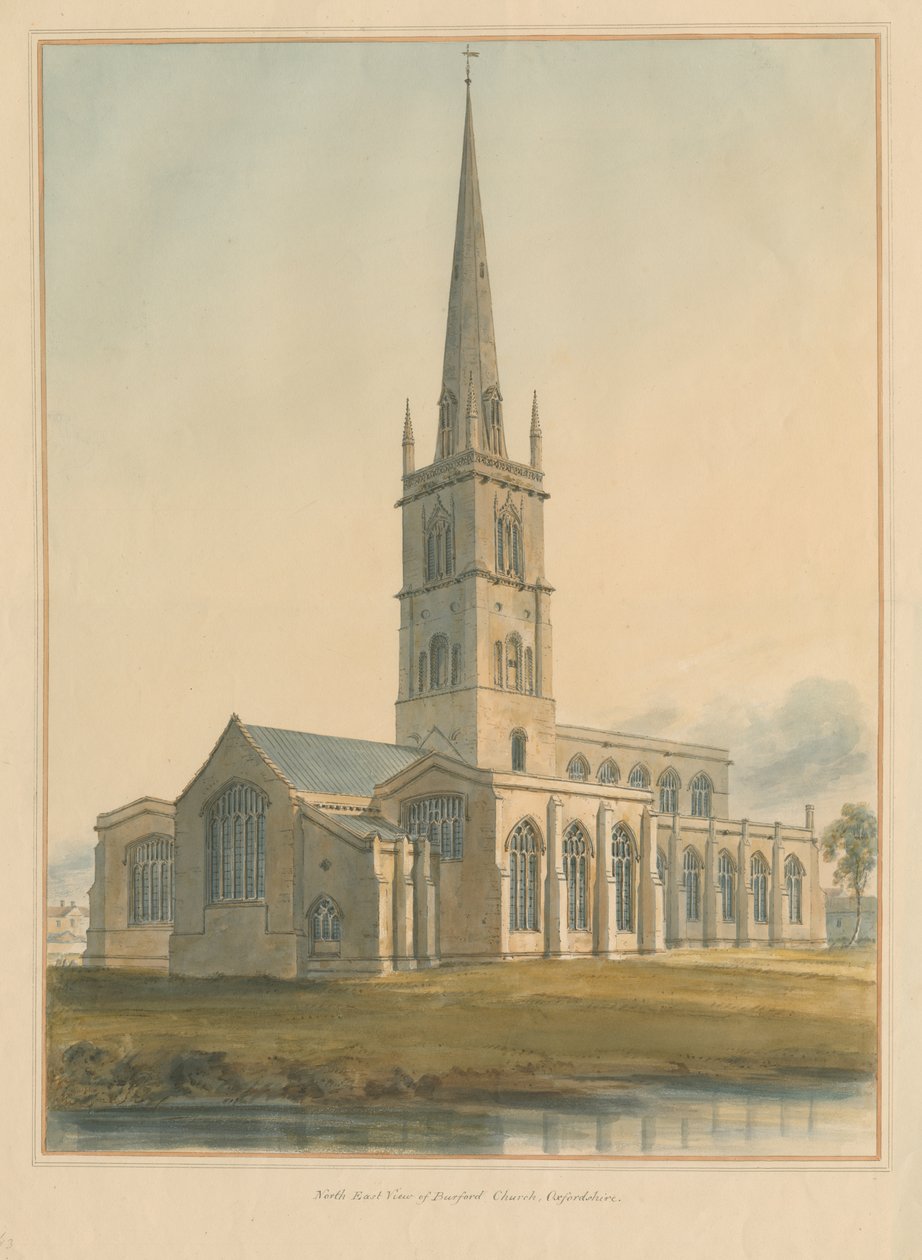 Oxfordshire - Burford Church, 1802 od John Buckler