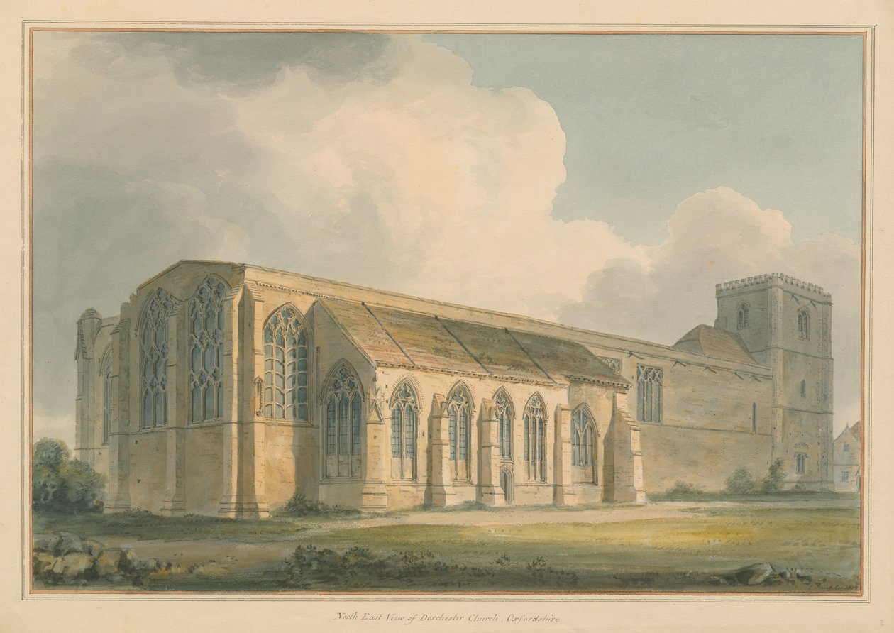 Oxfordshire - Dorchester Church, 1803 od John Buckler