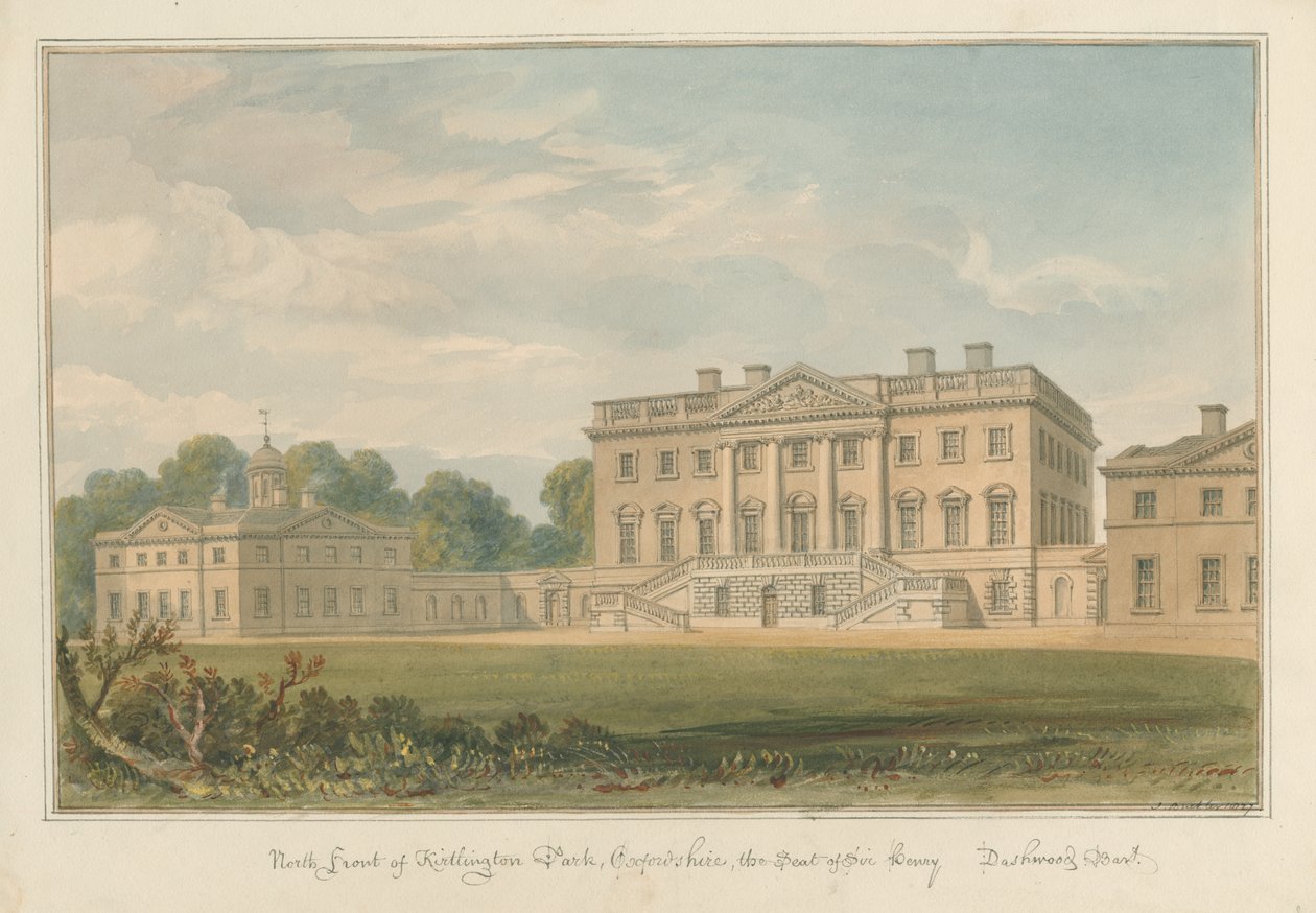 Oxfordshire - Kirtlington Park, 1827 od John Buckler