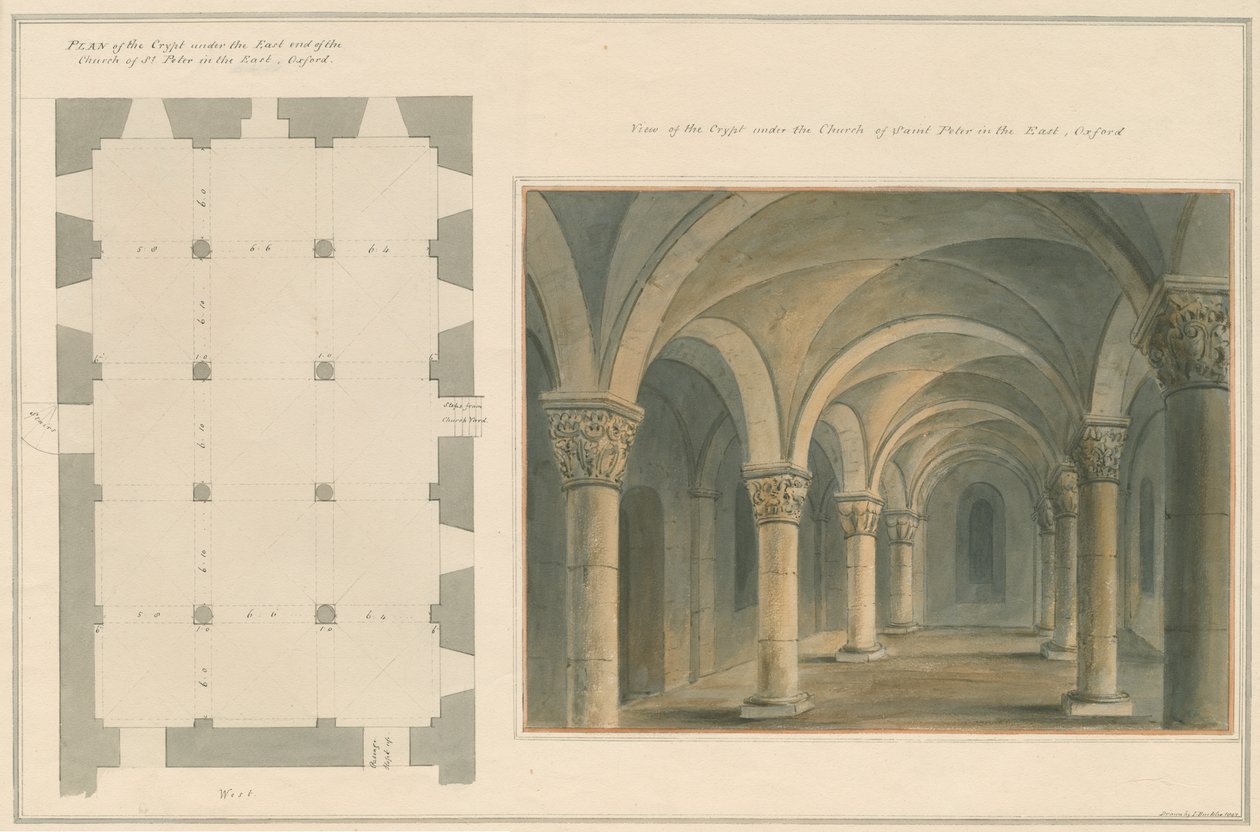 Oxfordshire - Oxford - Krypta svatého Petra ve východním kostele, 1803 od John Buckler