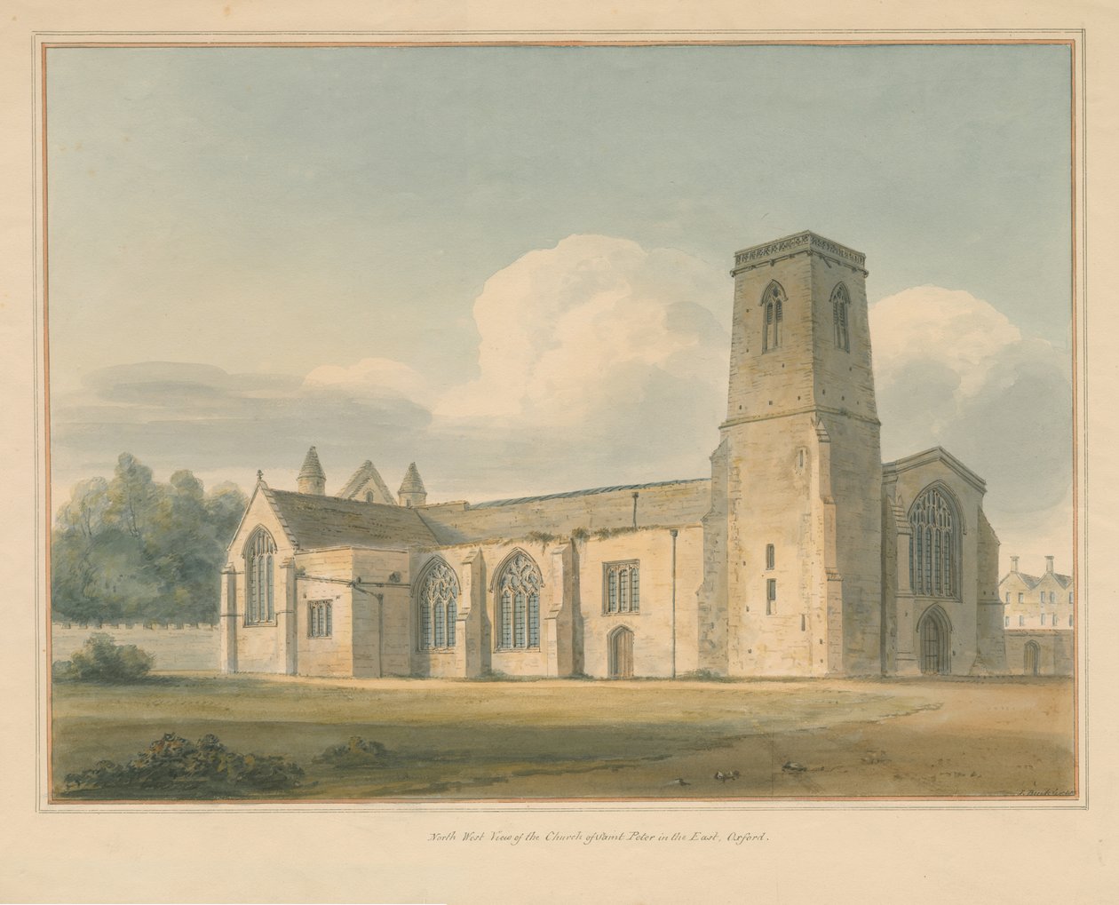 Oxfordshire - Oxford - St. Peter in the East Church, 1803 od John Buckler