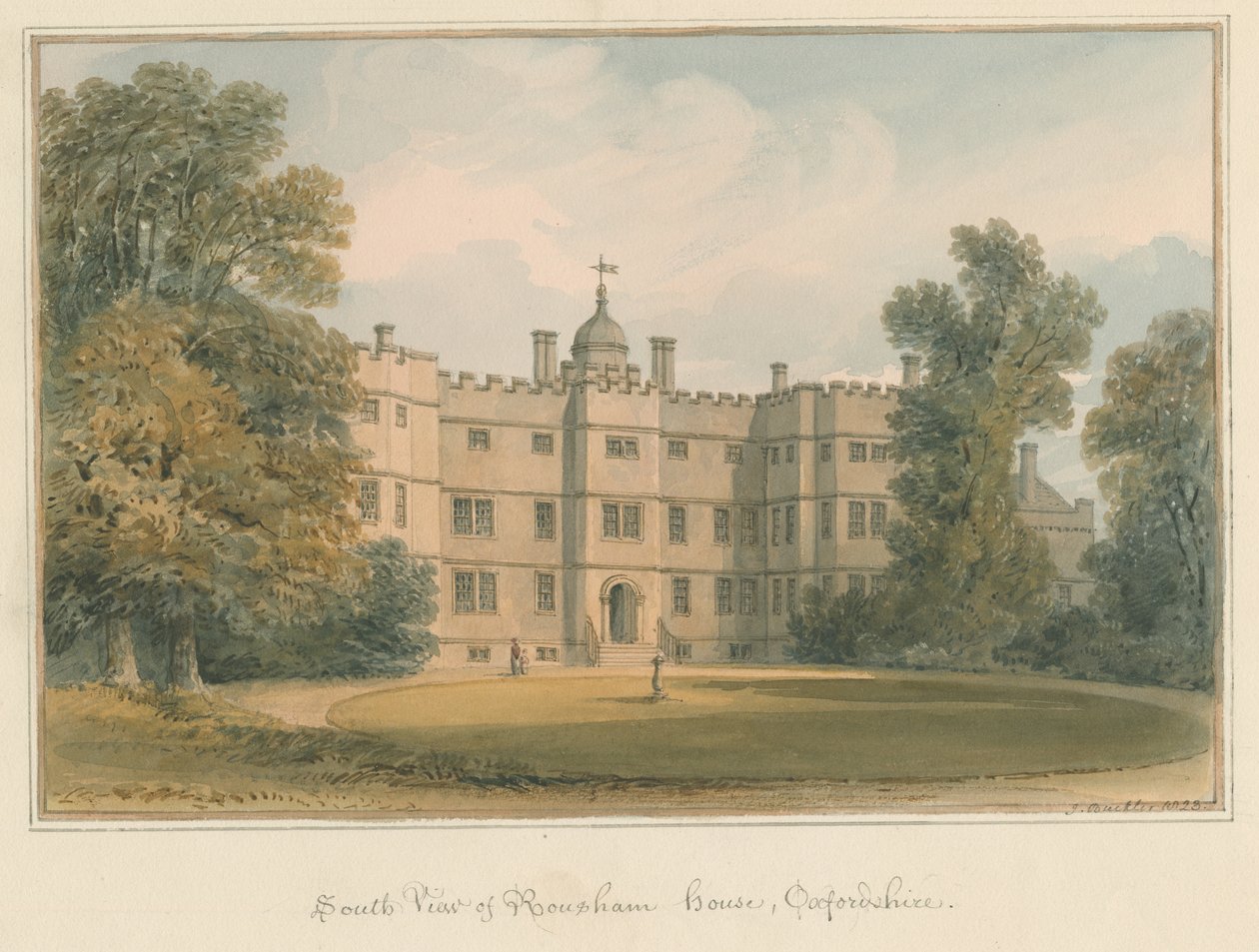 Oxfordshire - Rousham House, 1823 od John Buckler