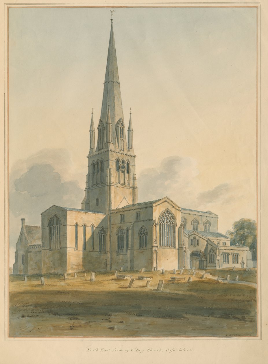 Oxfordshire - Witney Church, 1802 od John Buckler