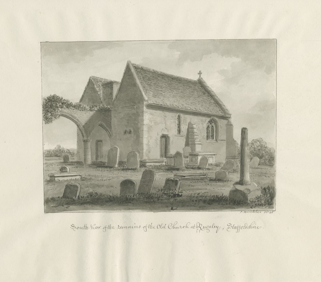 Kostel Rugeley od John Buckler