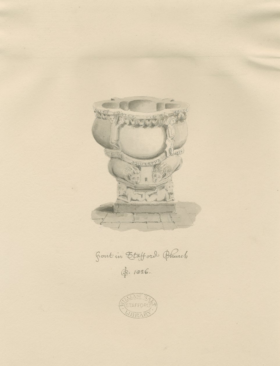 Stafford - Font v kostele St. Mary