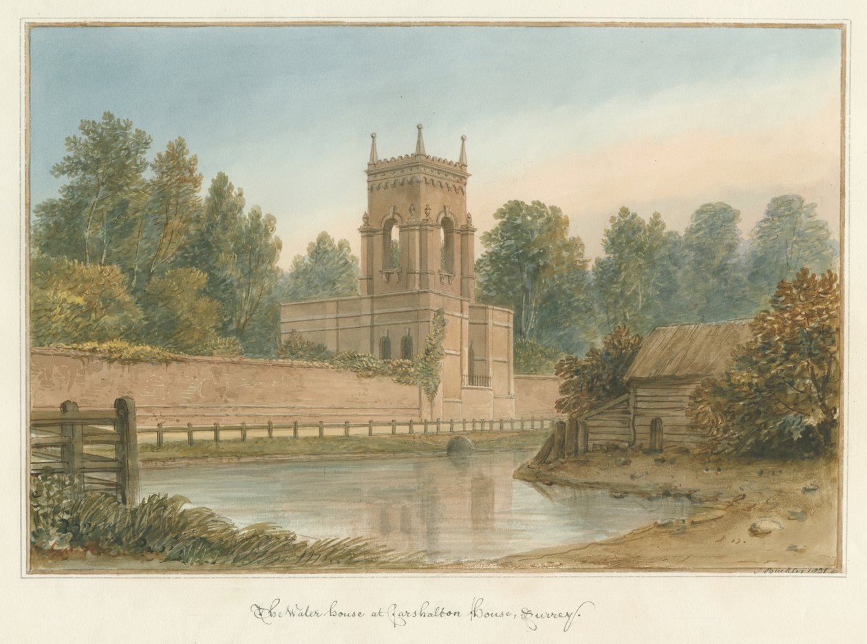 Surrey - Carshalton House - The Water House od John Buckler