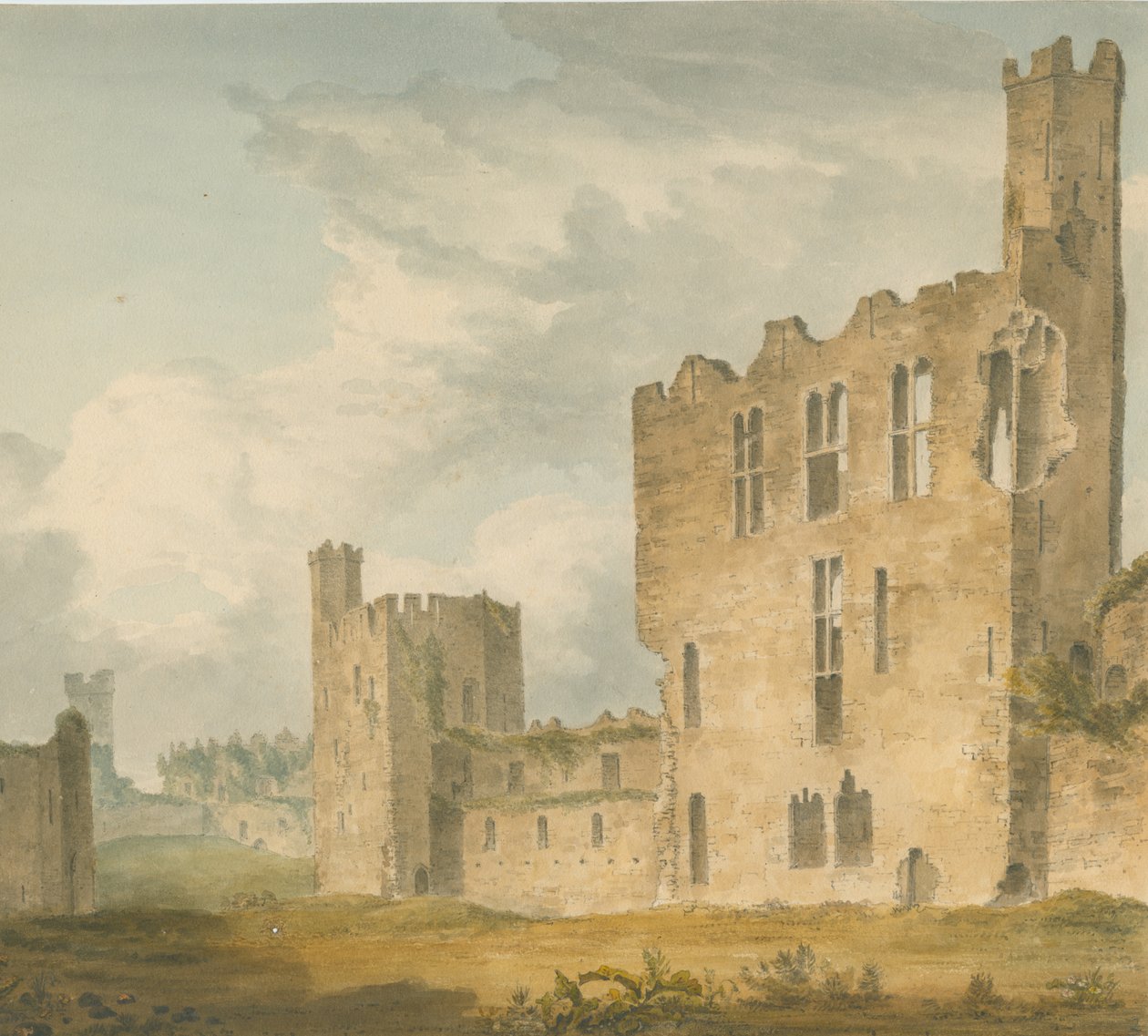 Wales – Carnarvonshire – hrad Conway, 1800 od John Buckler
