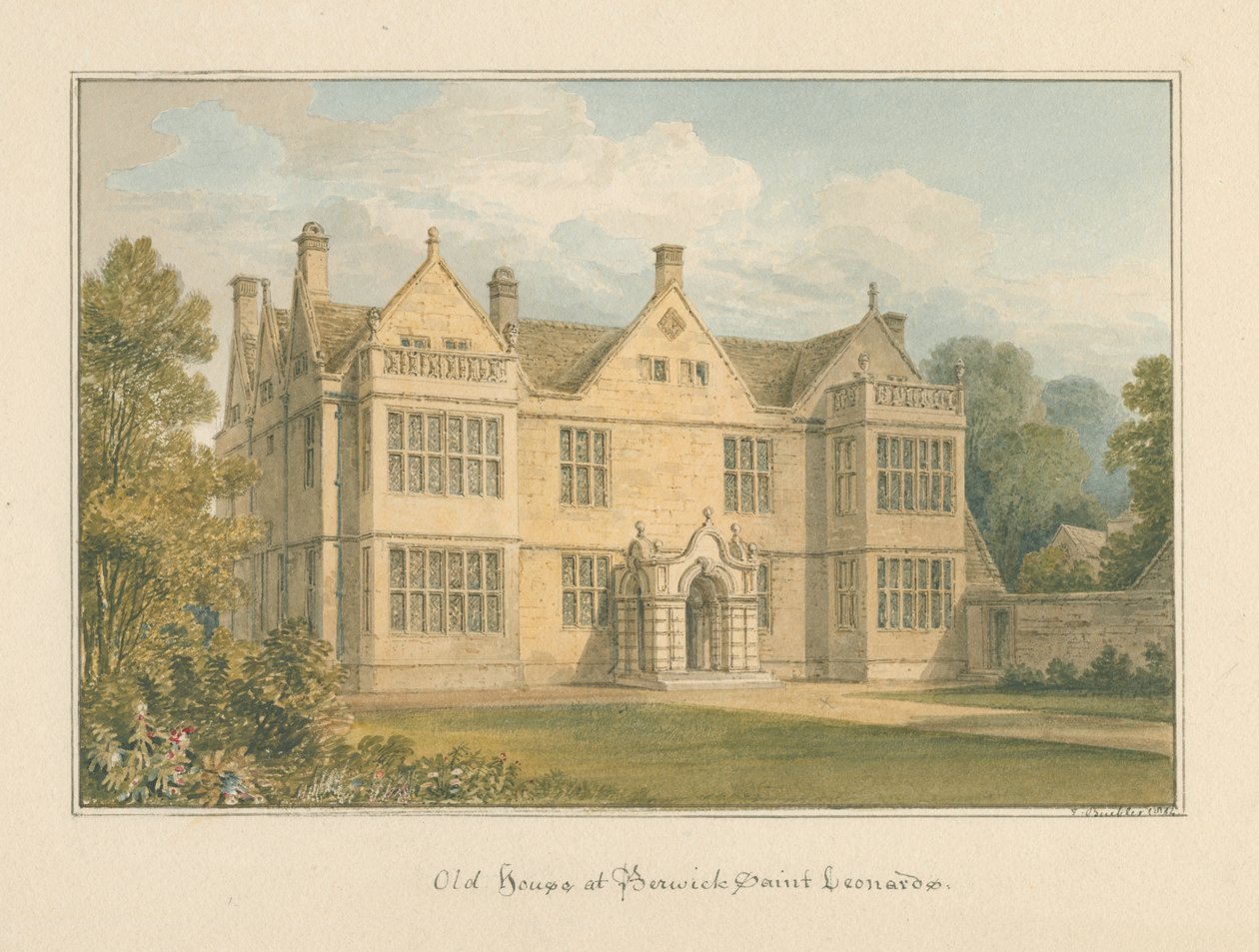 Wiltshire – Berwick Saint Leonardo – Starý dům, 1814 od John Buckler