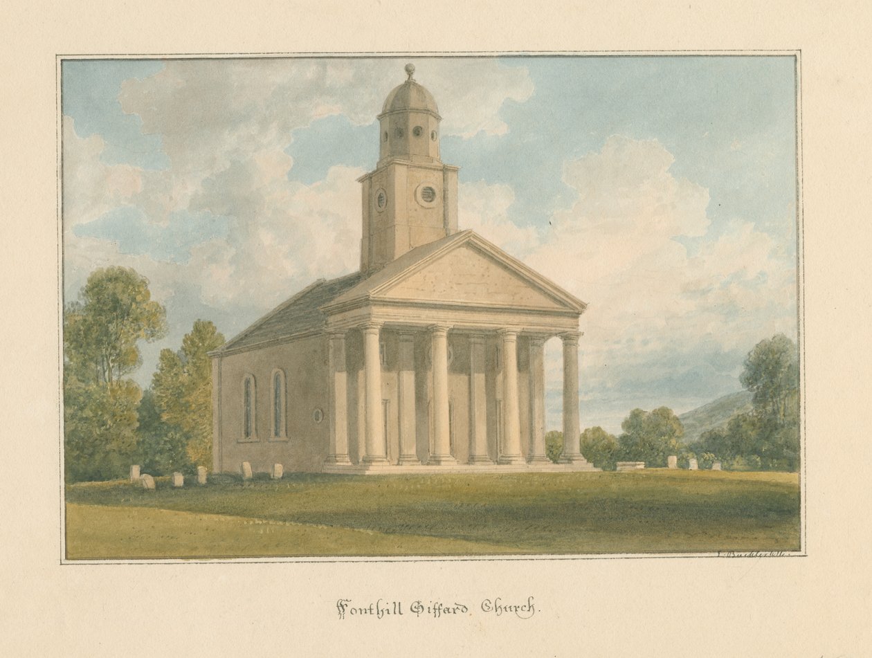 Wiltshire - Fonthill Giffard Church, 1811 od John Buckler