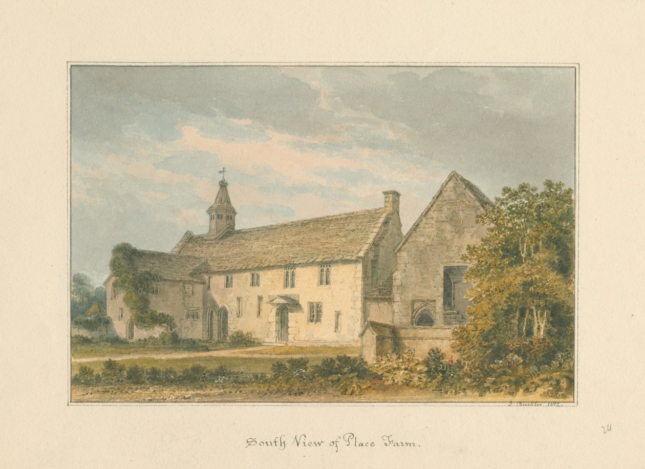 Wiltshire - Place Farm, 1812 od John Buckler