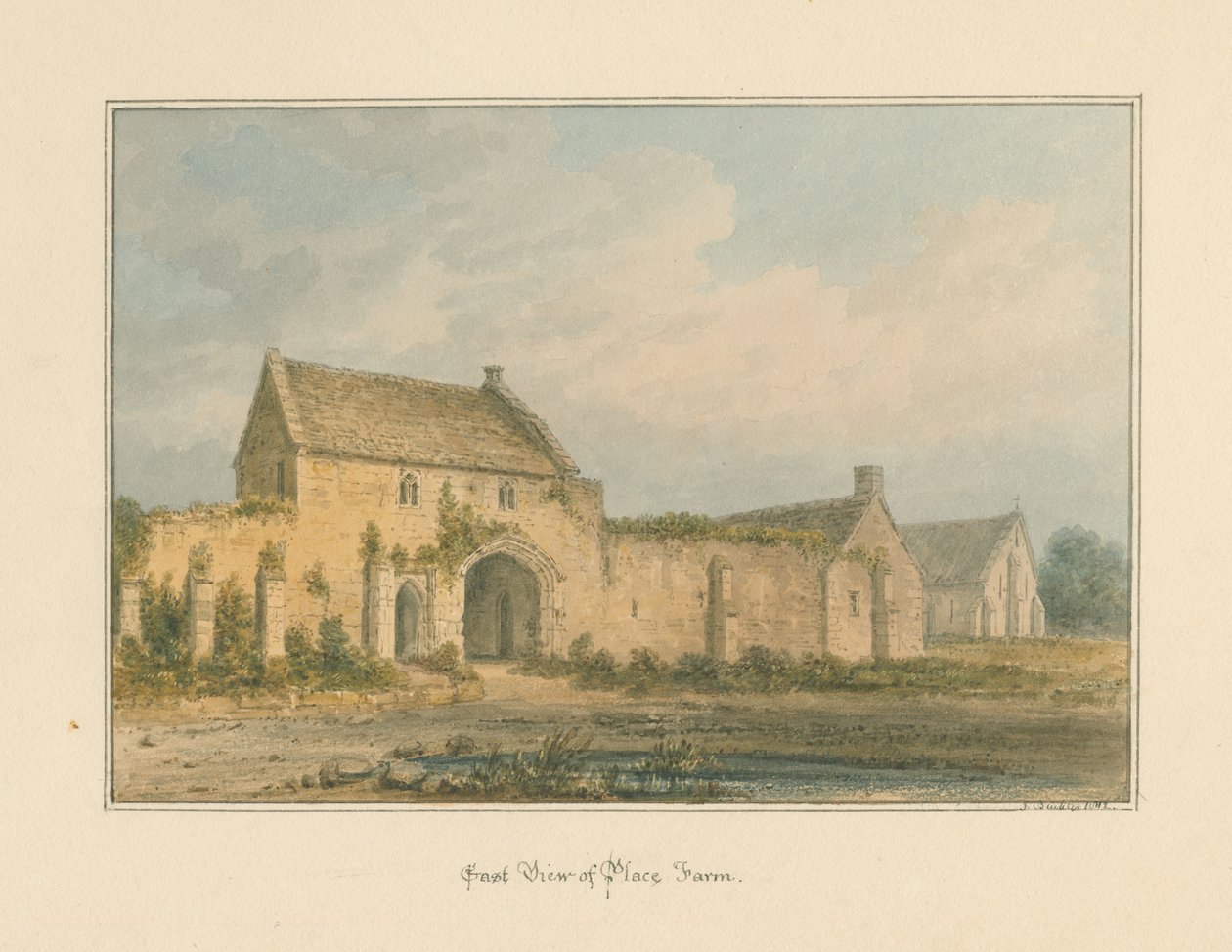 Wiltshire - Place Farm, 1812 od John Buckler