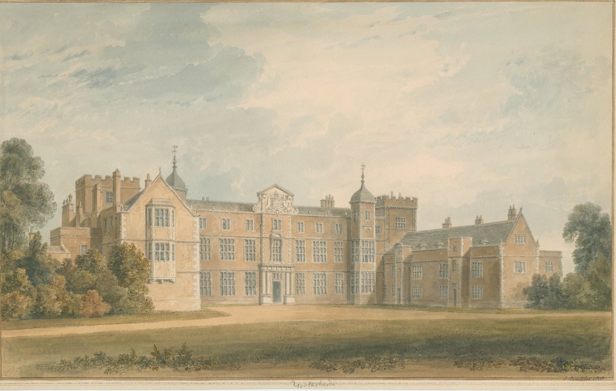 Yorkshire - stáj Burton, 1818 od John Buckler