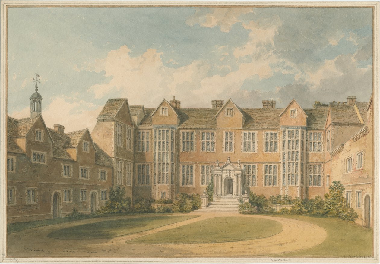 Yorkshire - York - interiér Heslington House, 1818 od John Buckler