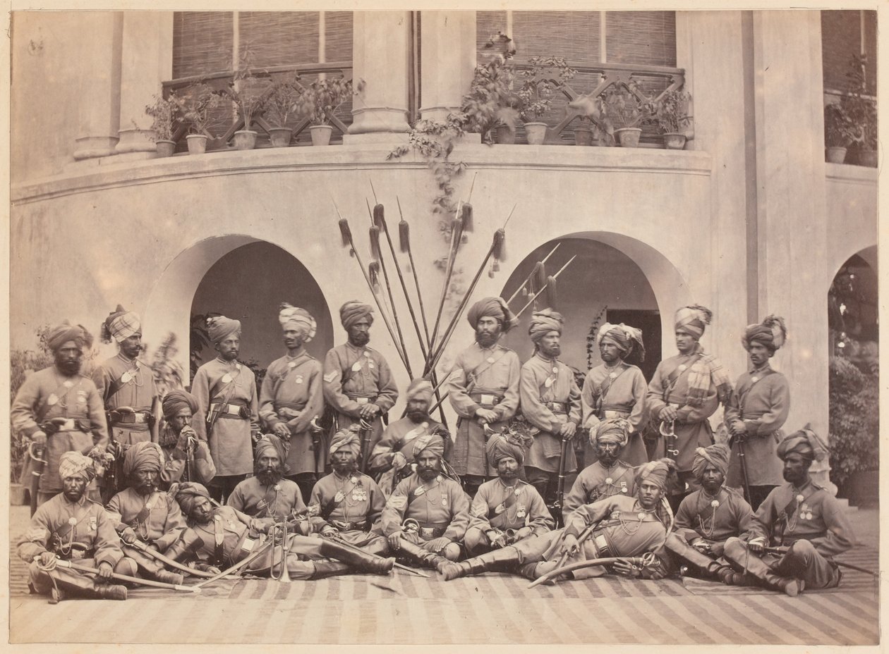 Indičtí poddůstojníci kavalérie Guides, 1879 od John Burke