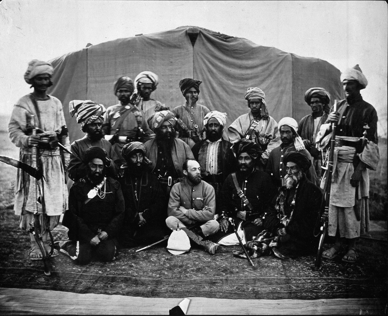 Major Cavagnari se Sirdars a Kunae Synd, circa 1878 od John Burke