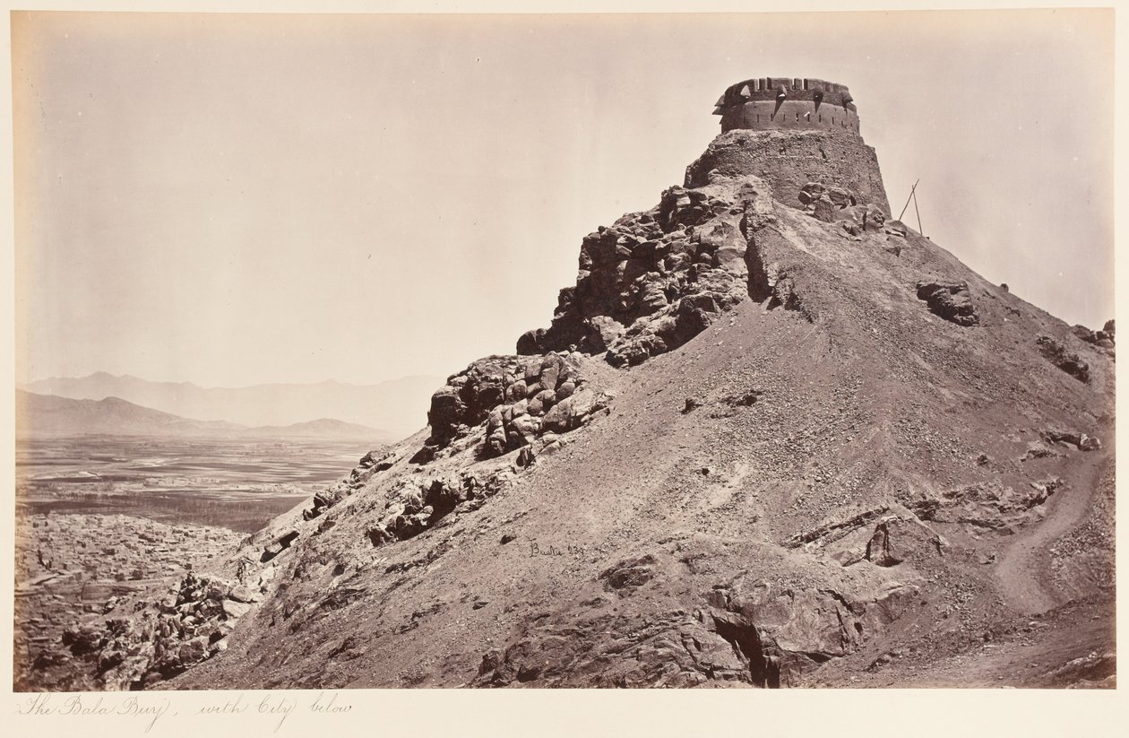 Panorama Kábulu při pohledu z Bala Burj, 1879 od John Burke