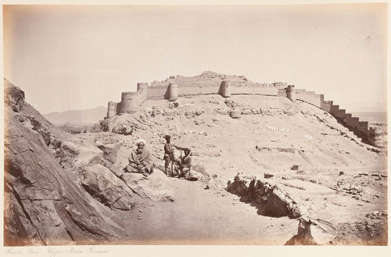 Jižní stěna, Horní Bala Hissar, Kábul, 1879 od John Burke