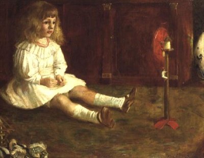 Dítě s mechanickou hračkou od John Byam Liston Shaw