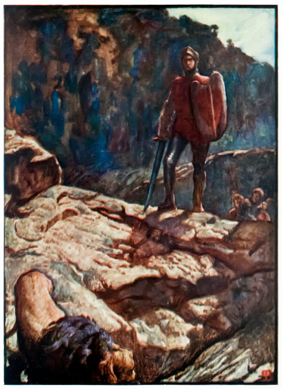 „Greatheart drives back the lion“ z „The Pilgrim