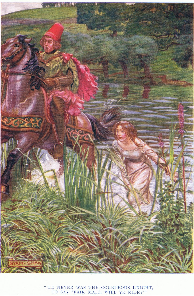 Nikdy nebyl zdvořilým rytířem, řekněme, spravedlivá služebná bude jezdit, 1928 od John Byam Liston Shaw