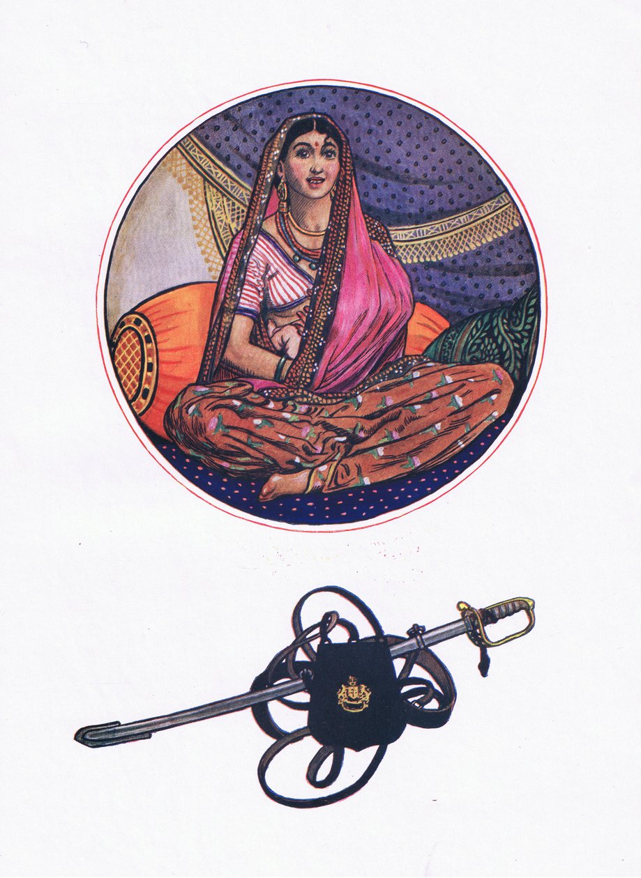 Lalila milence Ferengů, ilustrace ze zahrady Kama (a další texty z Indie), 1920 od John Byam Liston Shaw