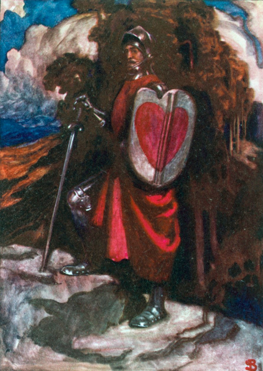 Pan Greatheart (barevná litografie) od John Byam Liston Shaw