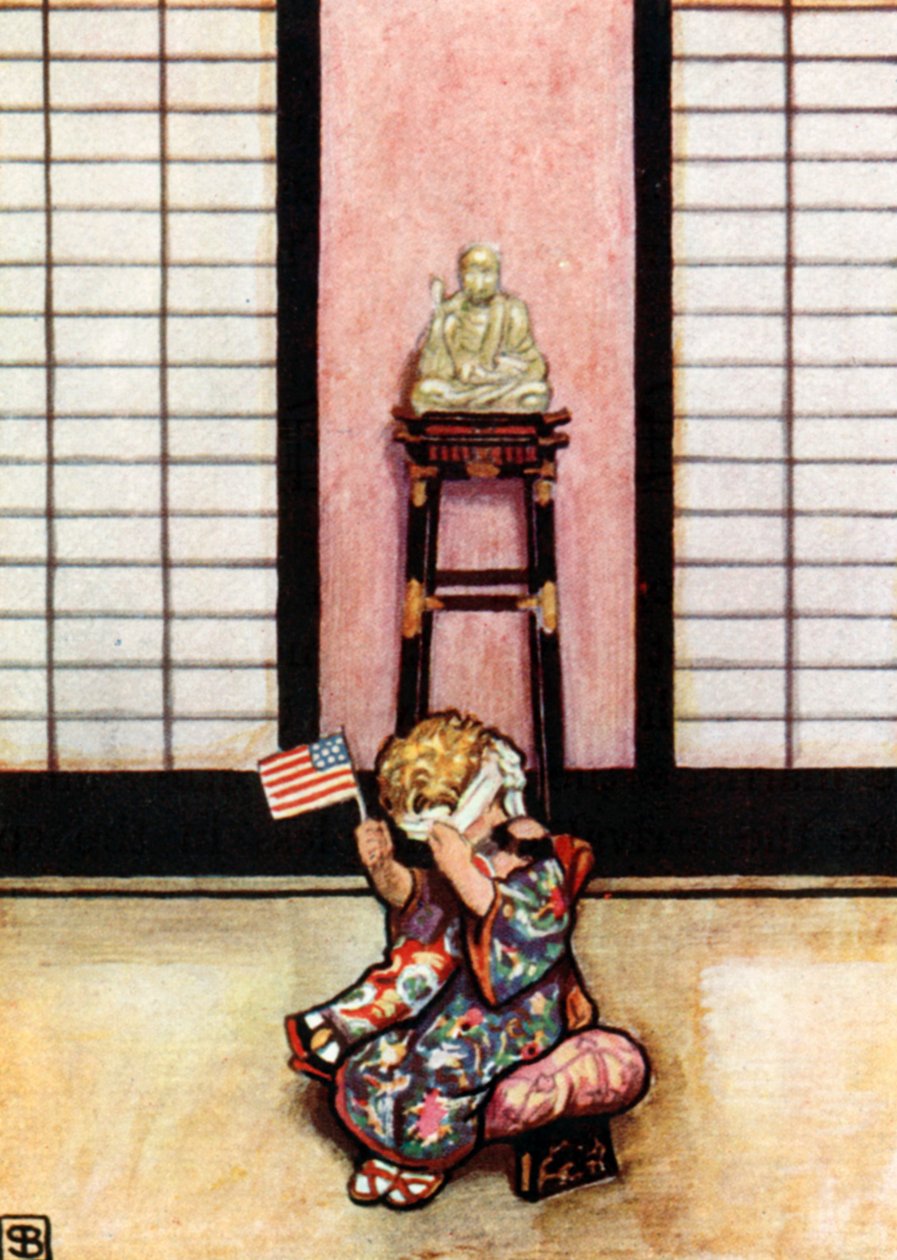 Puccini, Madam Butterfly (barevná litografie) od John Byam Liston Shaw
