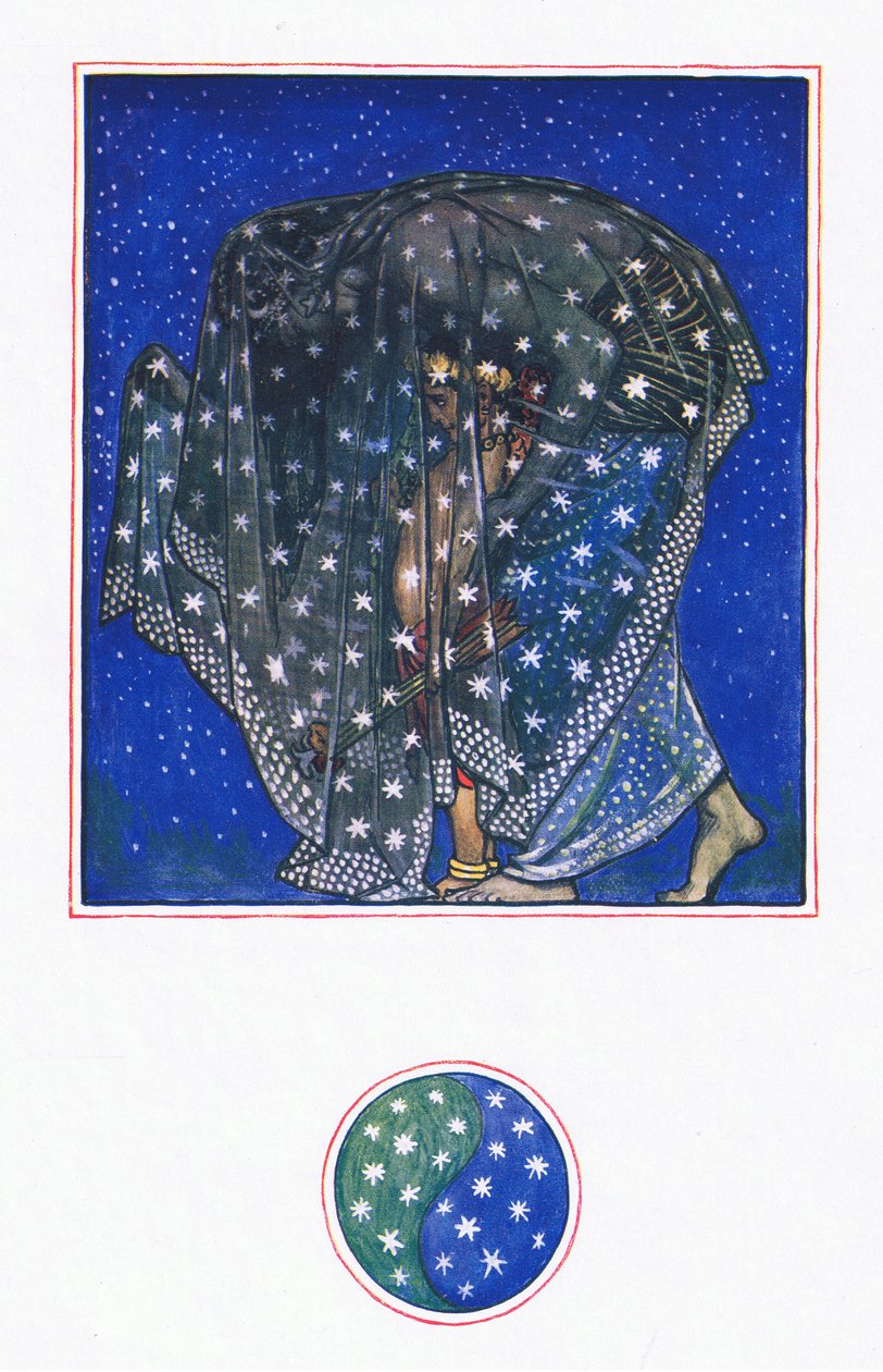 Snění: Zamur-u-Din: Po tisíc let pod tisíc nebes sem noc přivedla muže, ilustrace z The Garden of Kama (a další texty z Indie), 1920 od John Byam Liston Shaw