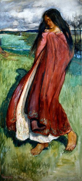 Jaro, cca 1910 (kvaš na papíře) od John Byam Liston Shaw