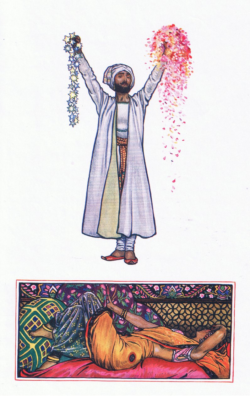 K nedosažitelnému: Nářek Mohameda Akrama, ilustrace z ‚The Garden of Kama (a další texty z Indie)‘ od John Byam Liston Shaw
