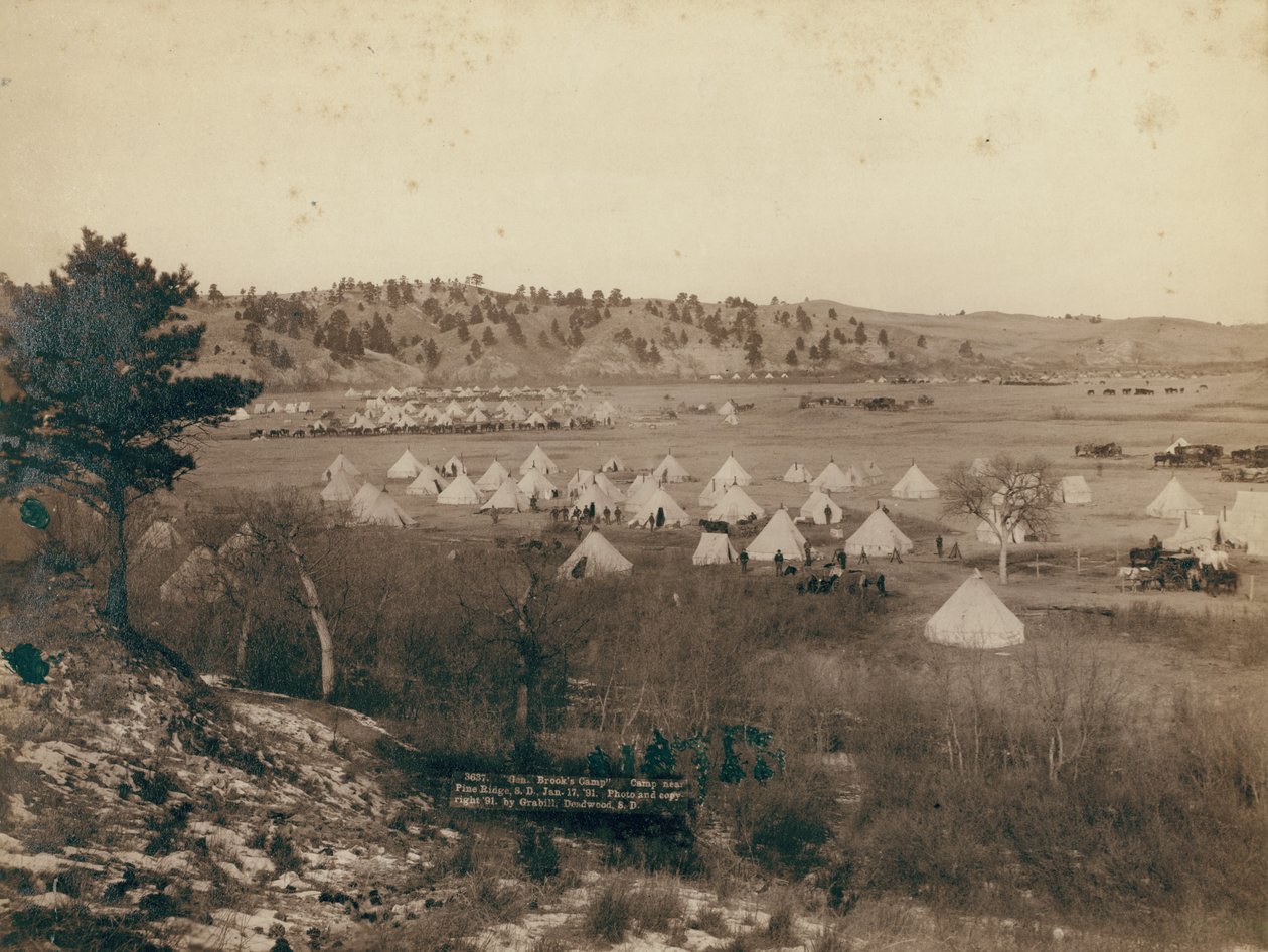 Tábor generála Brooka poblíž Pine Ridge od John C. H. Grabill