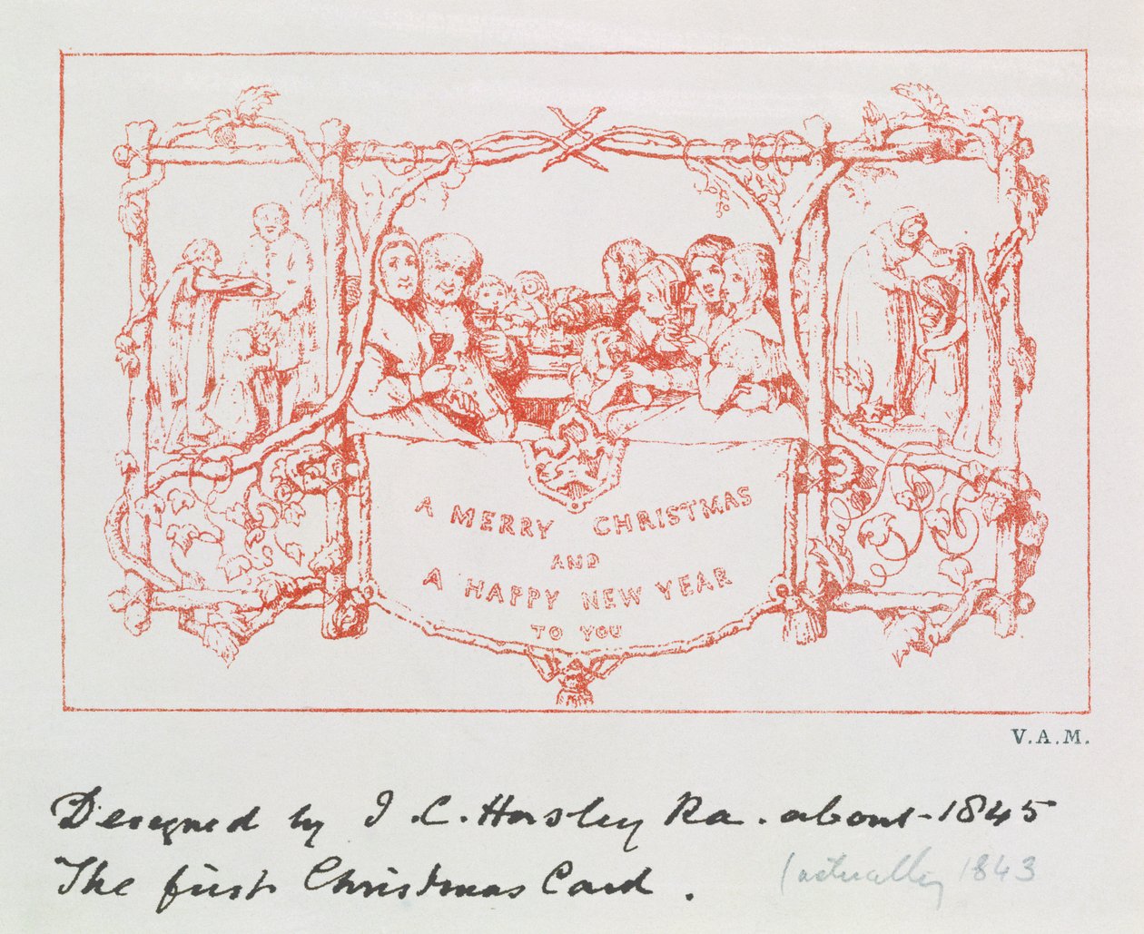 První vánoční přání od J.C.Horsleyho, 1843 od John Callcott Horsley