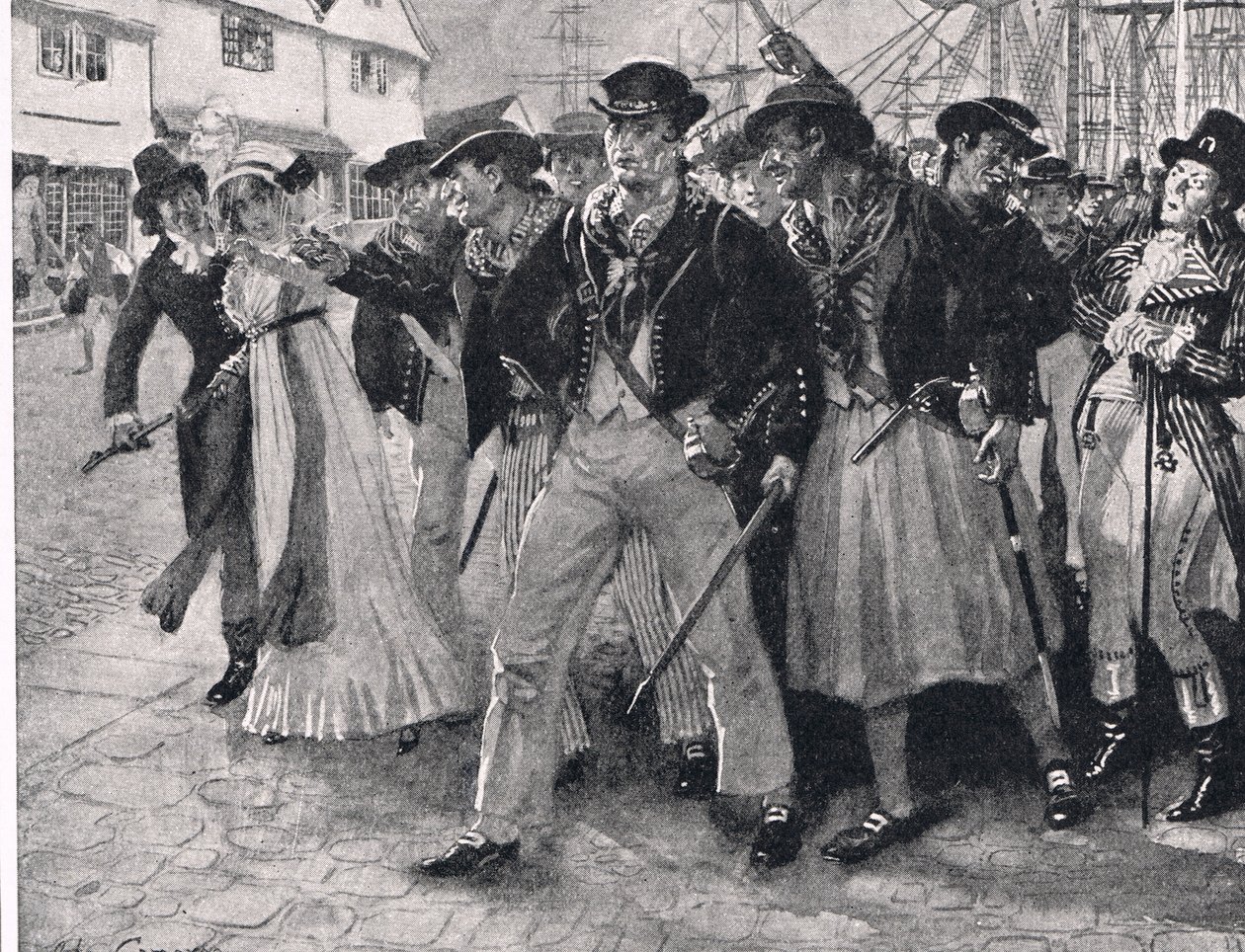 Naval Mutineers Ashore, ilustrace z 