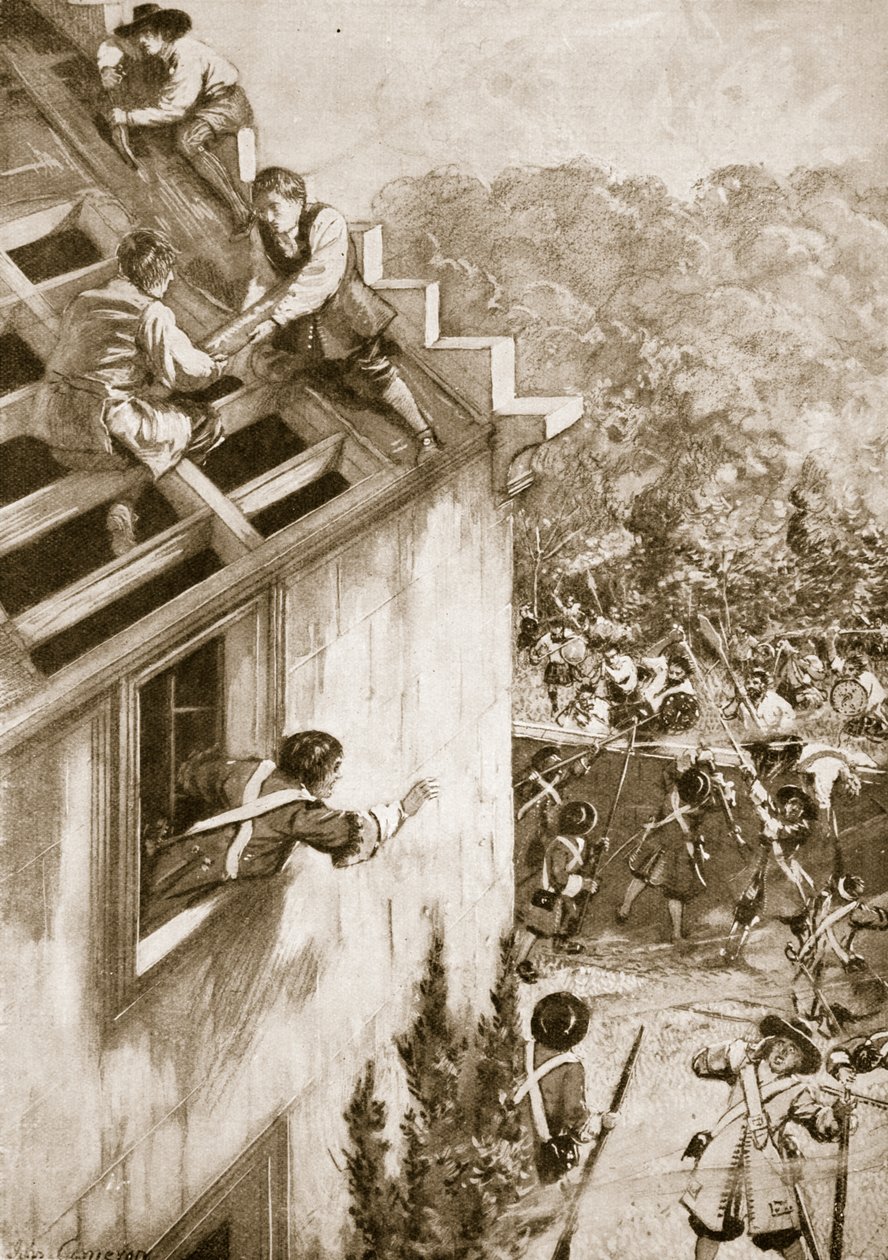 Útok na Dunkeld, 21. srpna 1689 (litho) od John Cameron