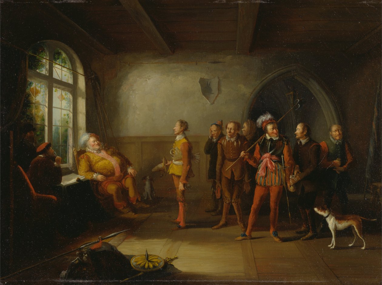 Falstaff a rekruti z "Jindřicha IV., část II" od John Cawse