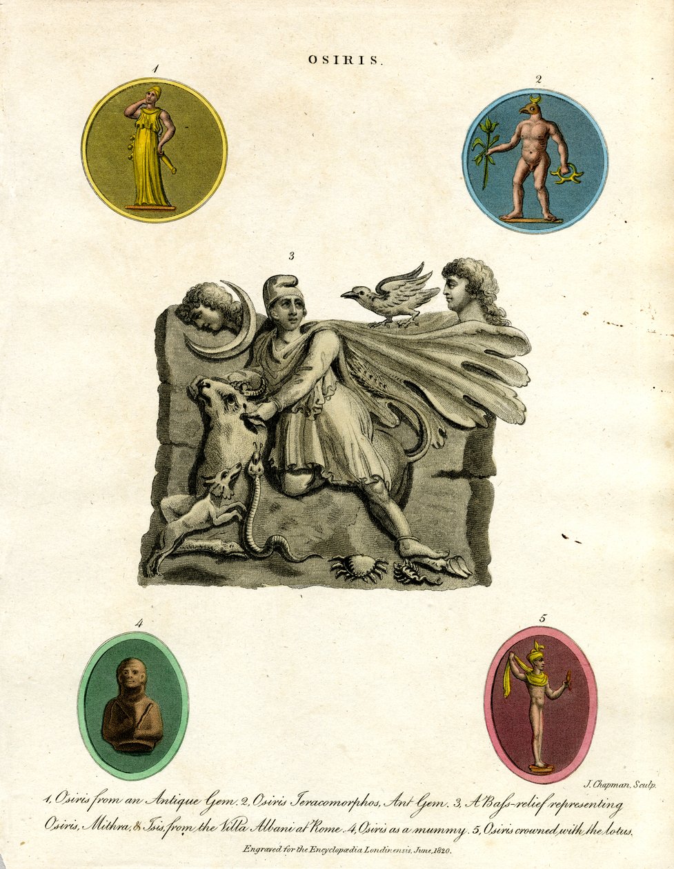 Osiris - zobrazení egyptského boha od John Chapman