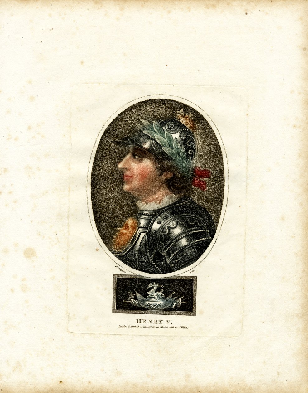 Portrét Jindřicha V. od John Chapman