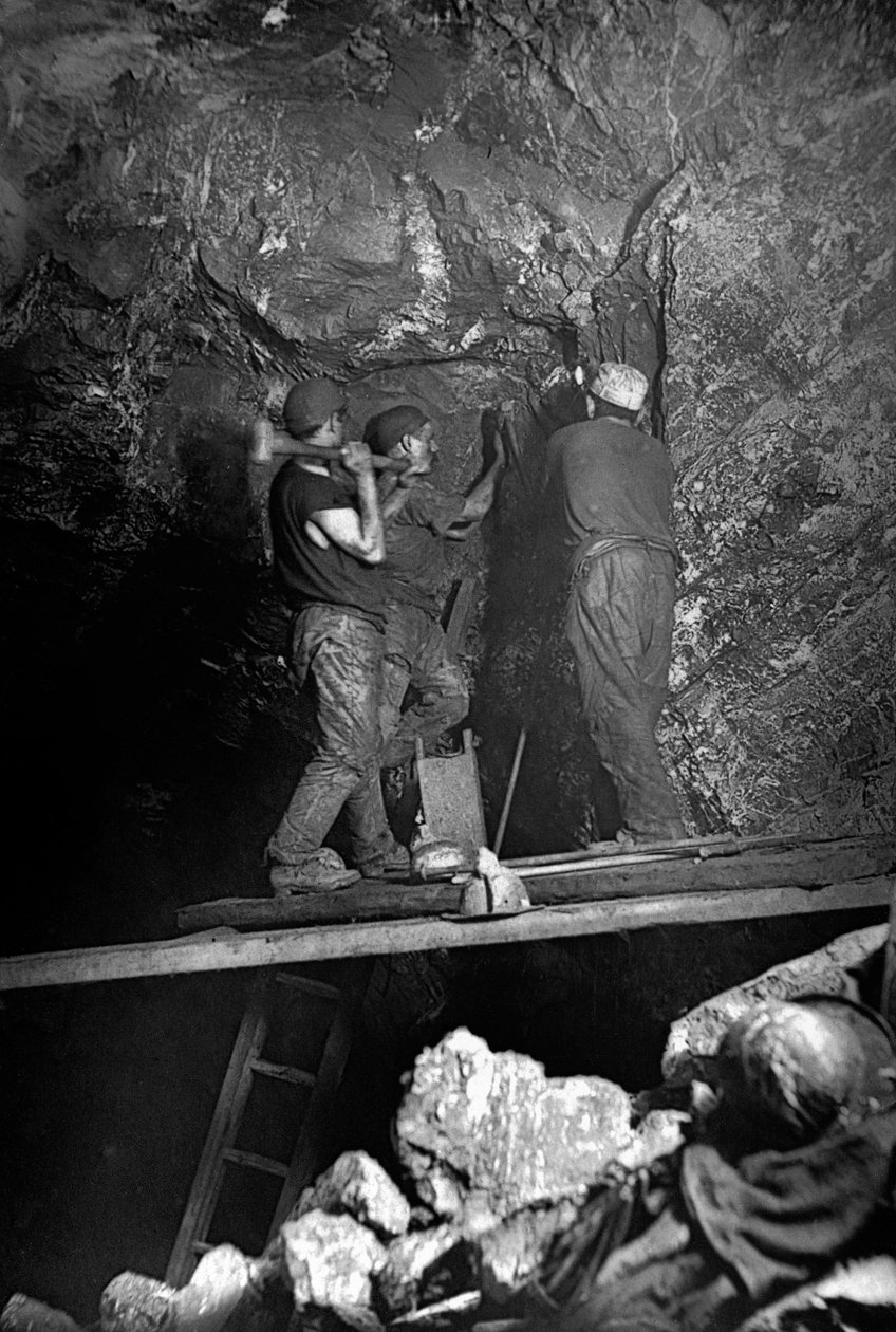 Podzemní těžba, Colcauth, Cornwall od John Charles Burrow