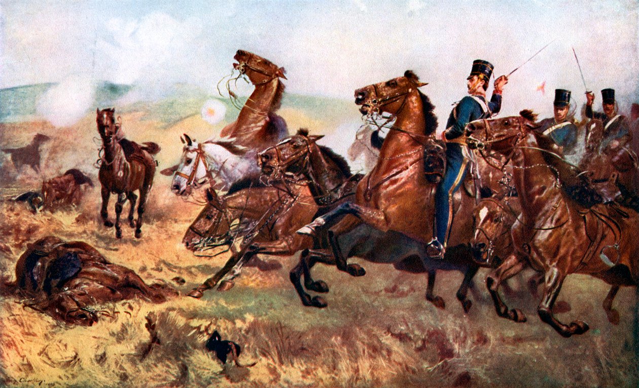 Bitva u Balaclavy, 25. října 1854, c1920 od John Charlton