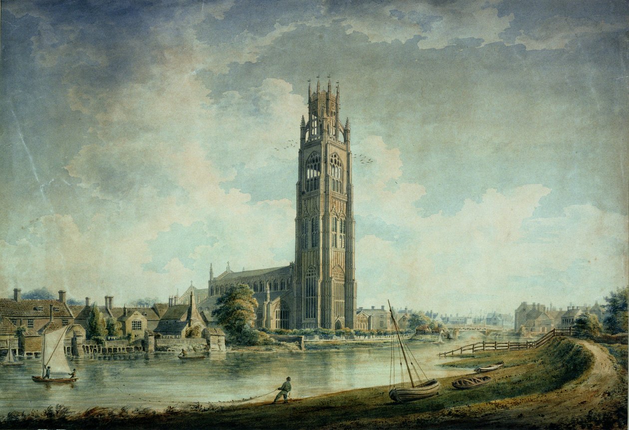 Boston Stump: pohled od jihozápadu od John Chessell Buckler
