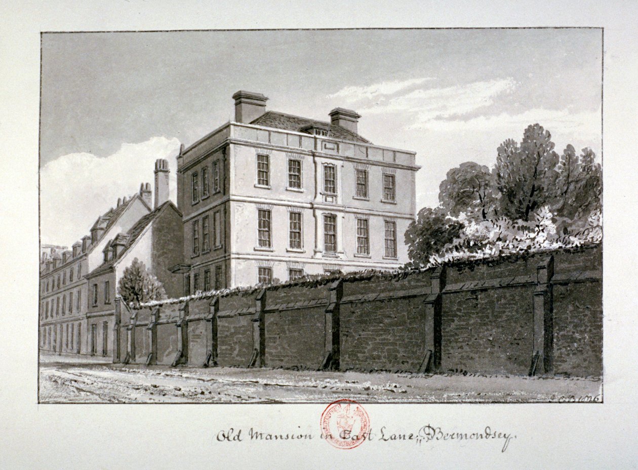 East Lane, Bermondsey, Londýn, 1826 od John Chessell Buckler