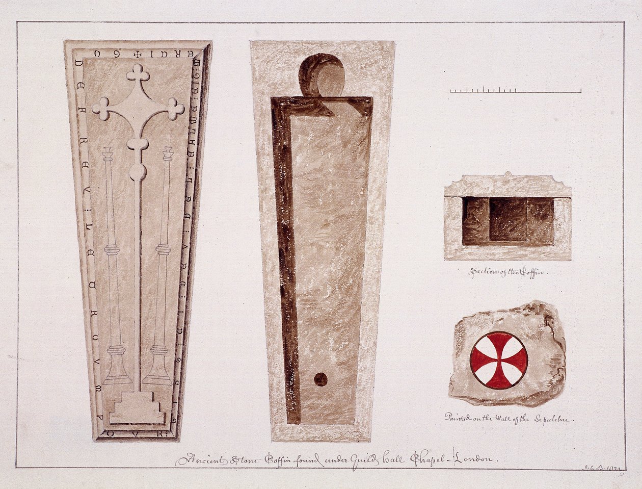 Guildhall, Londýn, 1822 od John Chessell Buckler