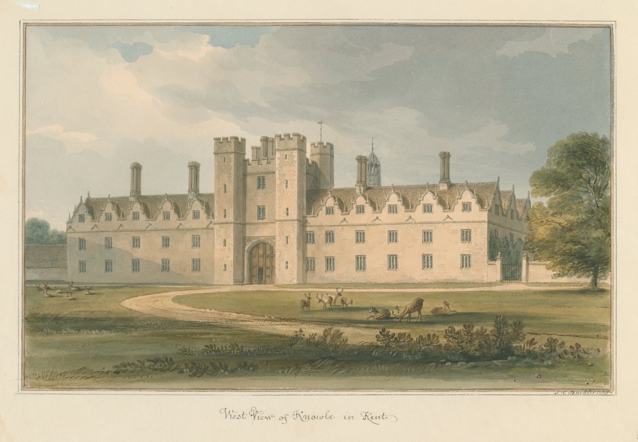 Kent - Knowle, 1811 od John Chessell Buckler
