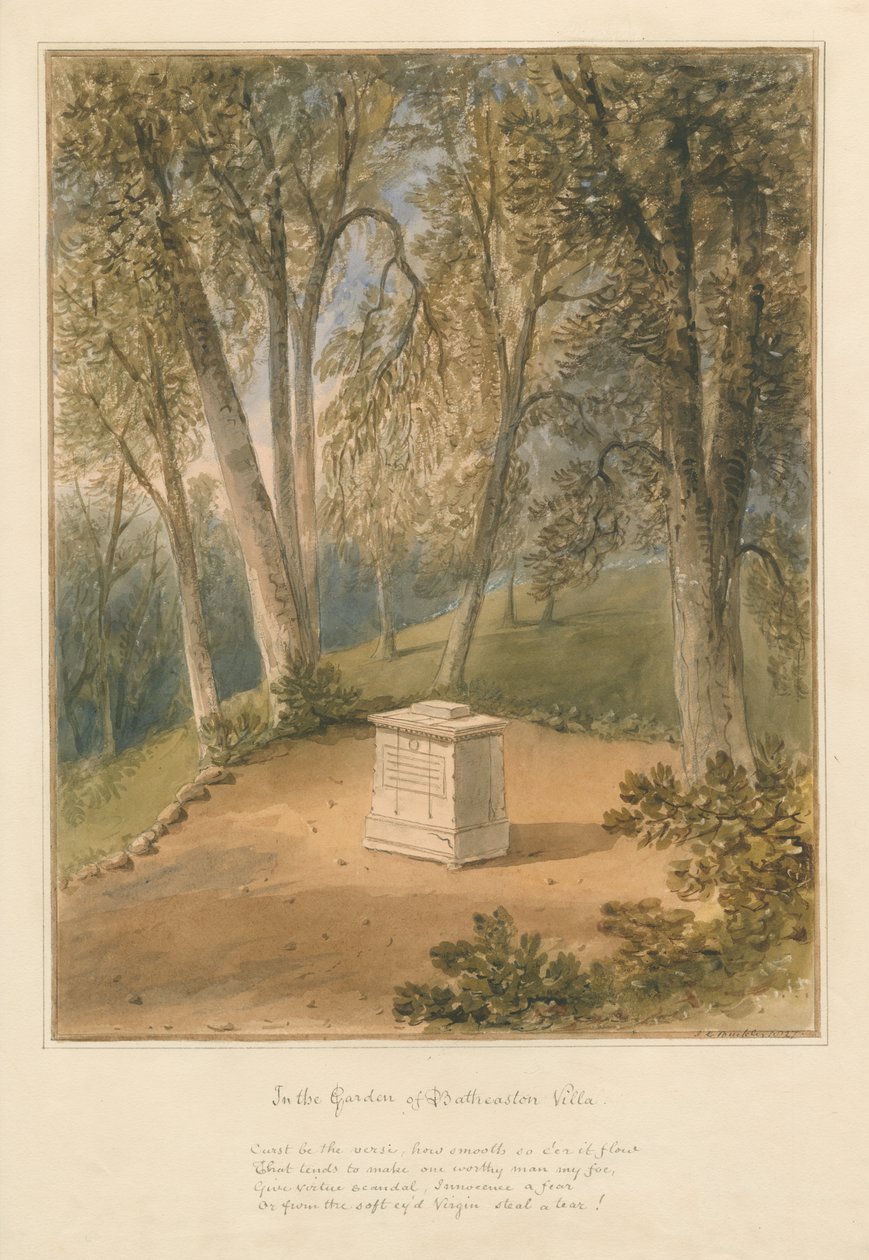 Somerset - Batheaston Villa Garden, 1827 od John Chessell Buckler