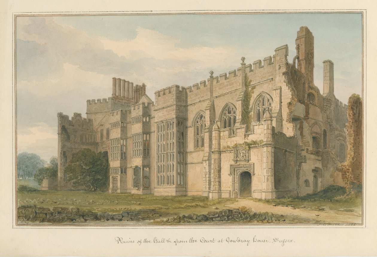 Sussex - Cowdray House od John Chessell Buckler